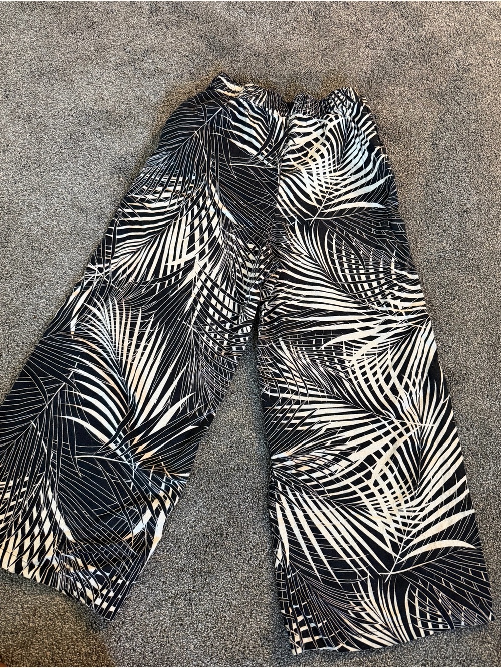 Haver + Blair London Palm Leaf Print Wide Leg Pants Womens Size S